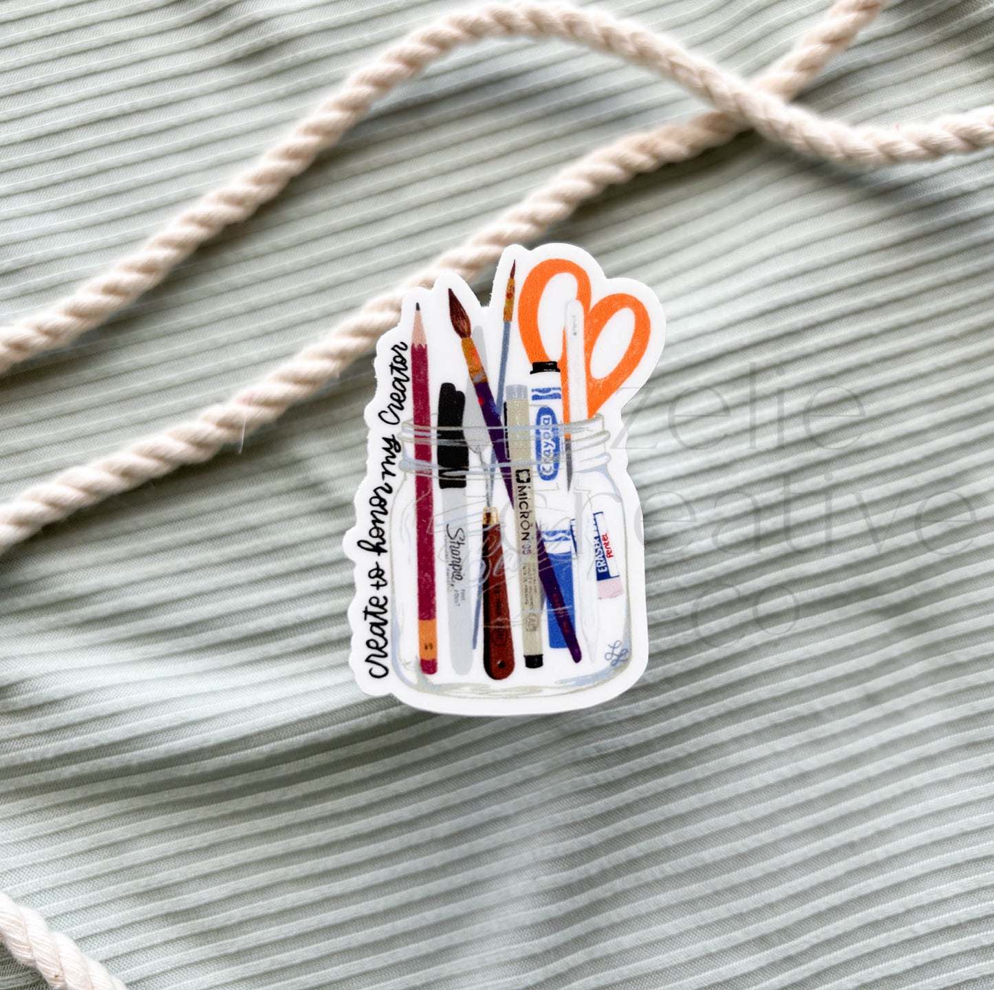 Create to Honor My Creator  |  Mini Sticker