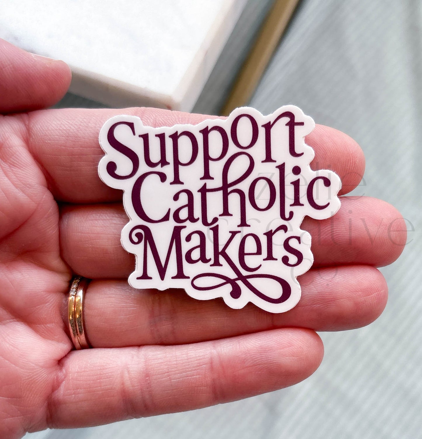 Support Catholic Makers | Mini Sticker