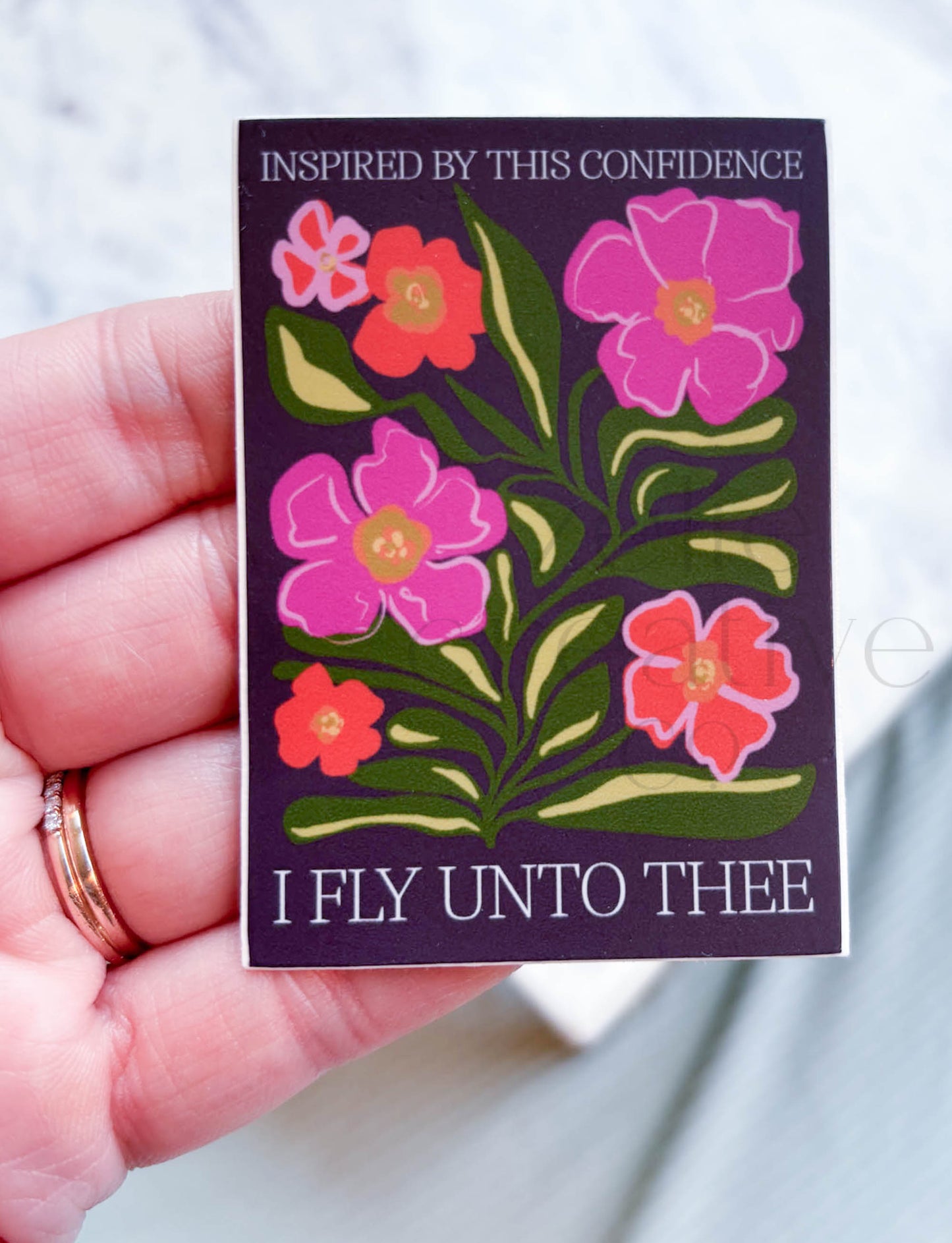 I Fly Unto Thee, Memorare | Sticker