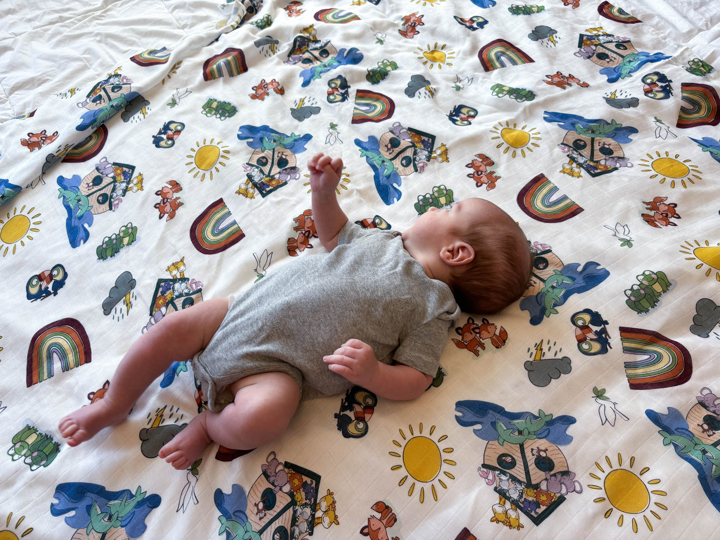 Noah's Ark  |  Muslin Swaddle Blanket