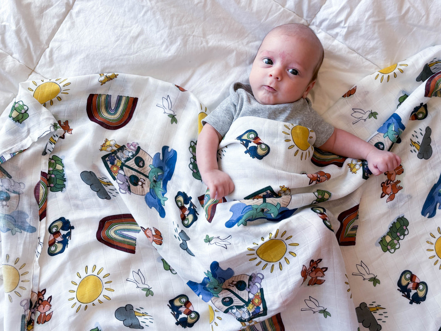 Noah's Ark  |  Muslin Swaddle Blanket