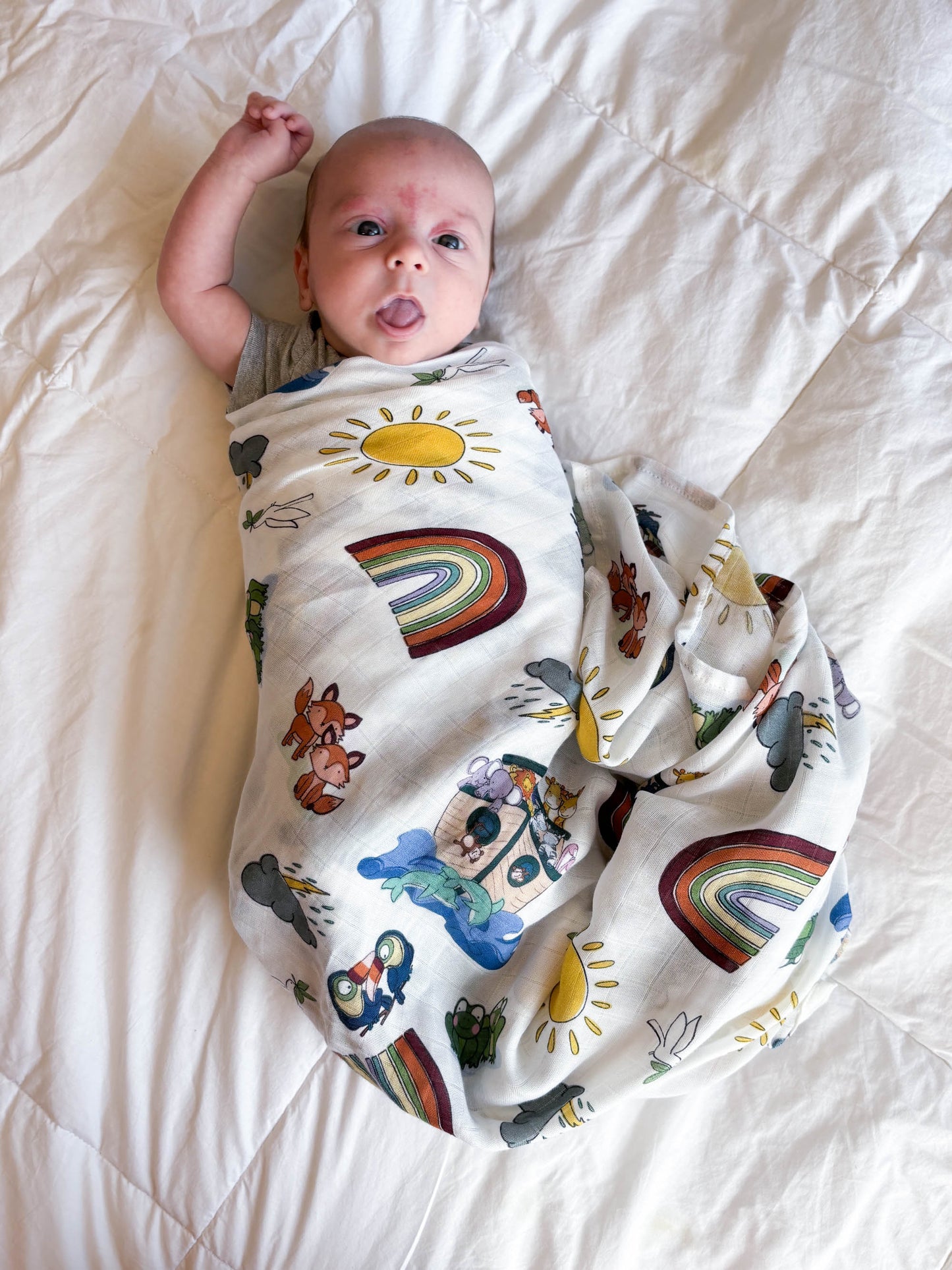 Noah's Ark  |  Muslin Swaddle Blanket