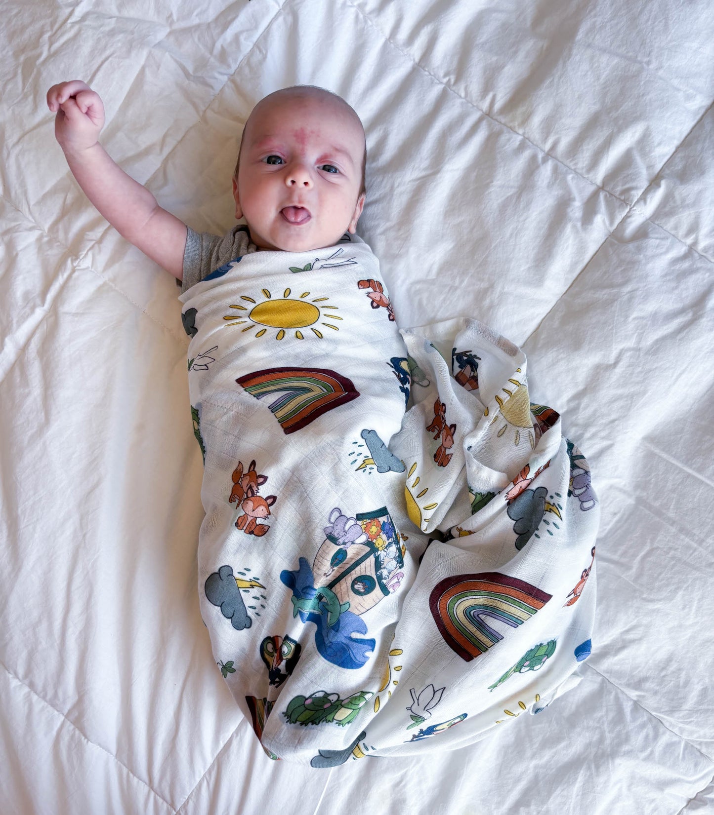 Noah's Ark  |  Muslin Swaddle Blanket