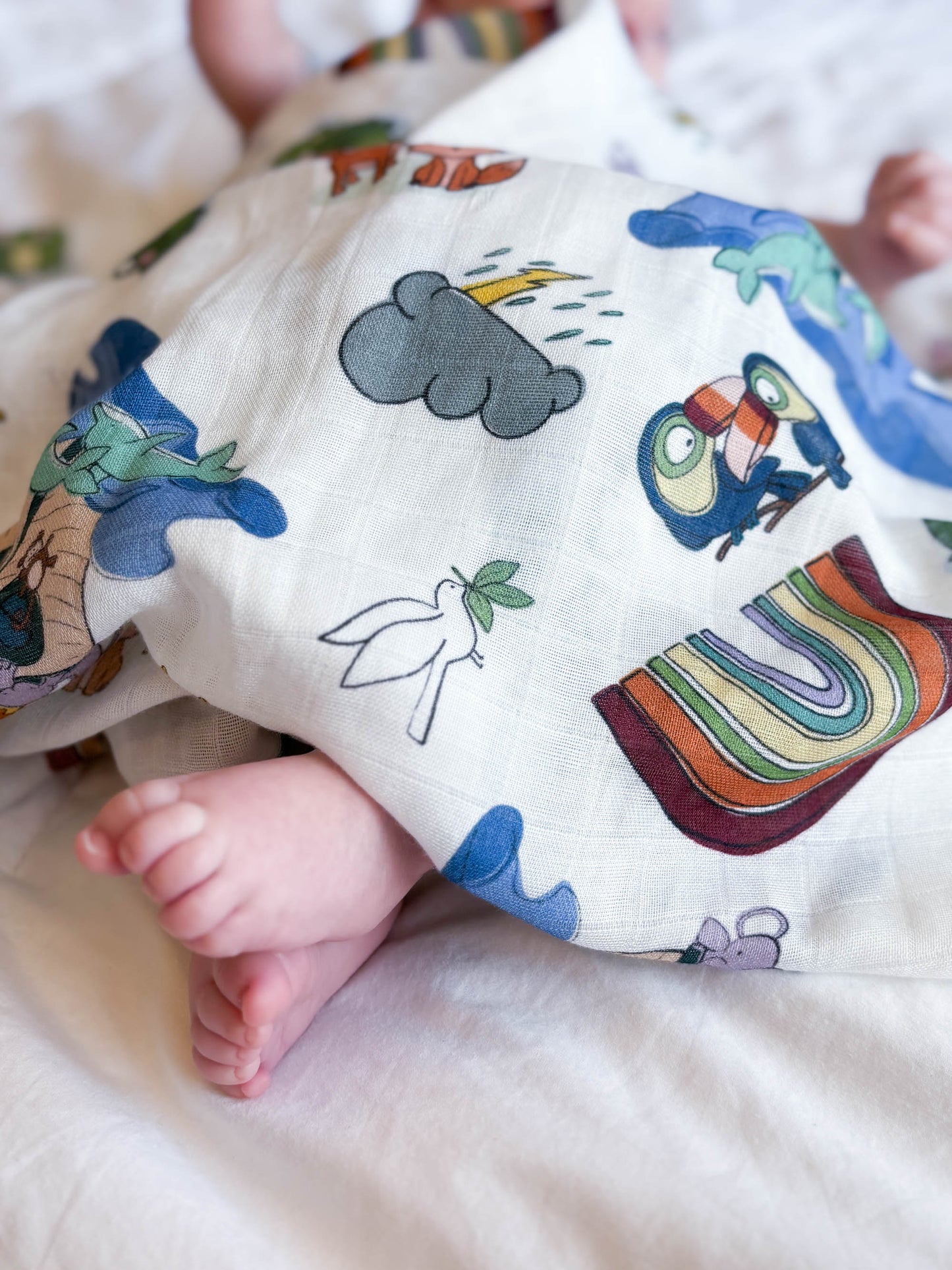 Noah's Ark  |  Muslin Swaddle Blanket