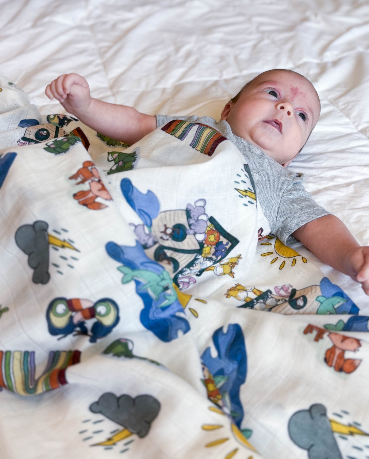 Noah's Ark  |  Muslin Swaddle Blanket