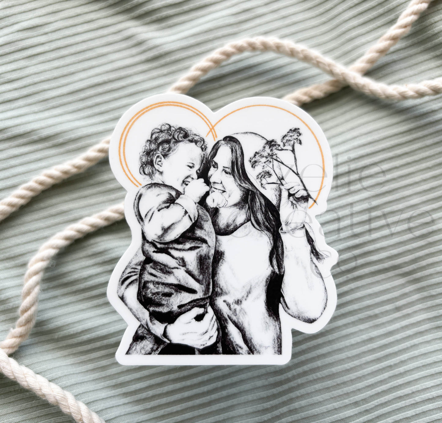 Mary & Child Jesus | Sticker