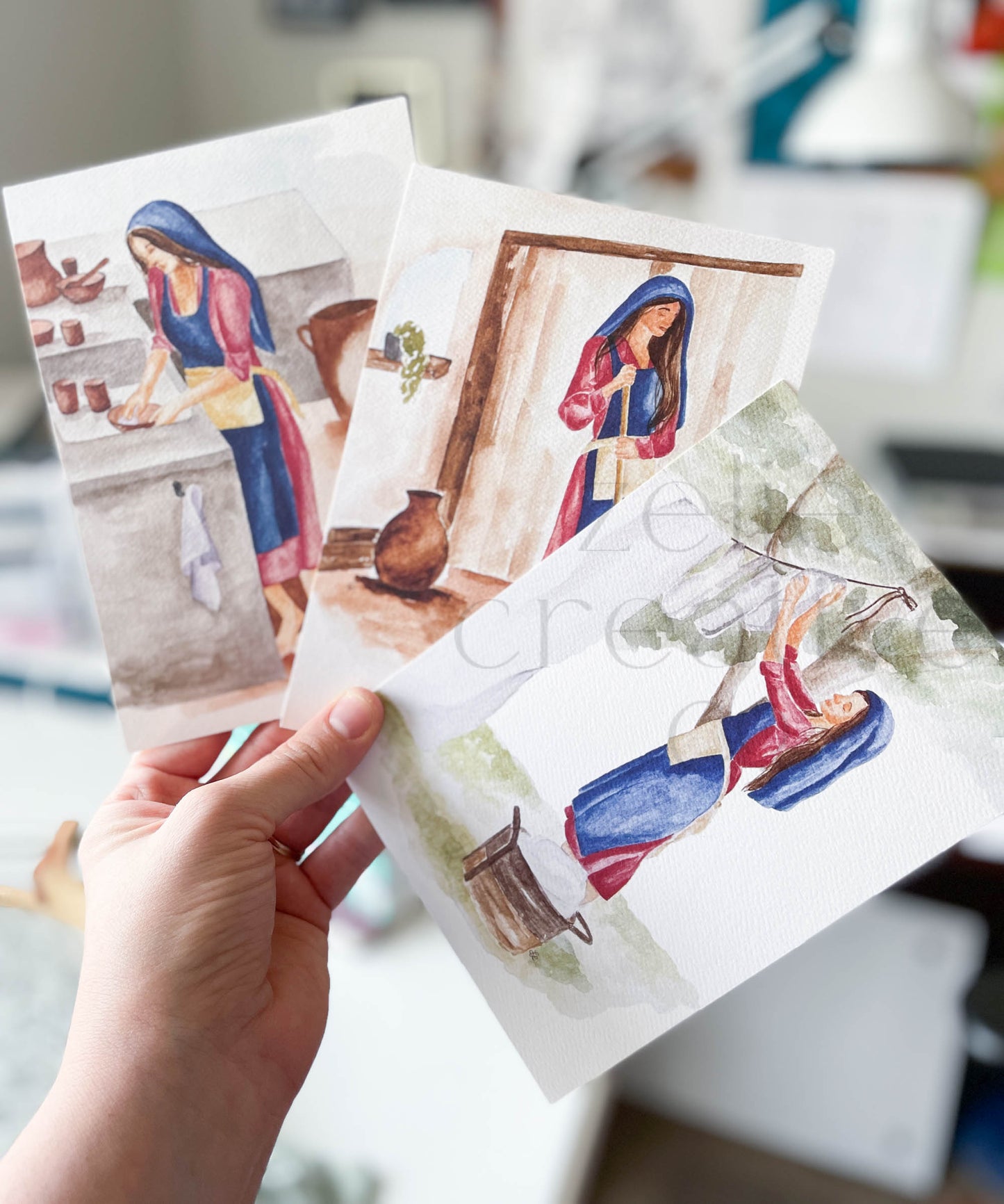 Mary's Work, Sweeping  |  Print