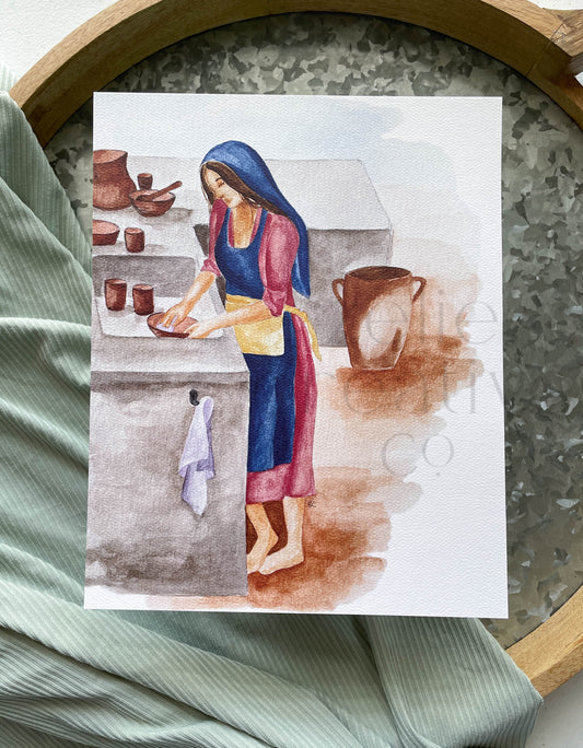Mary's Work, Dishes  |  Print