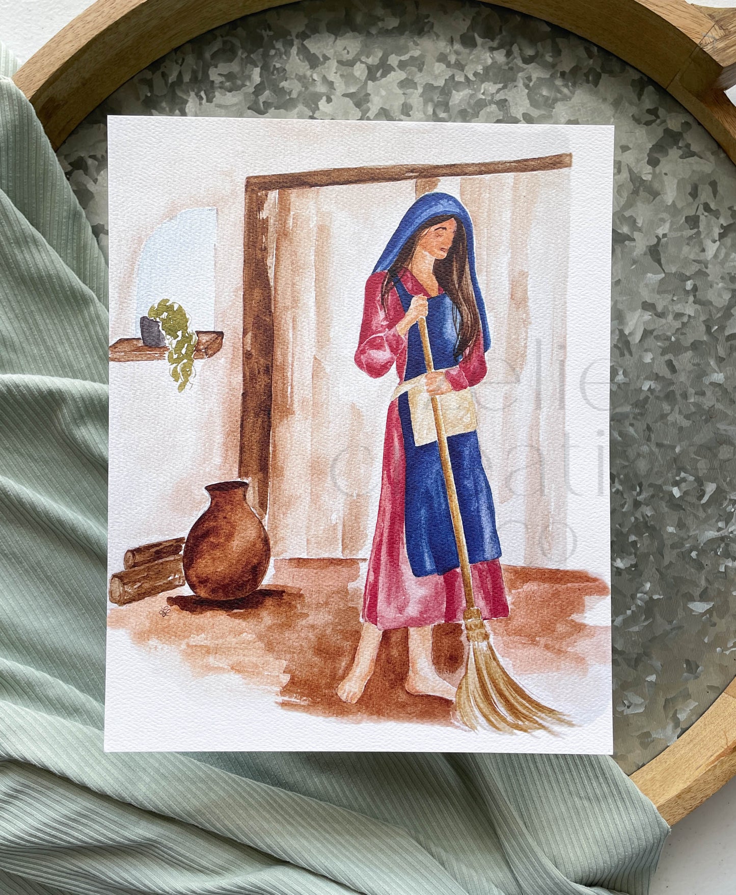 Mary's Work, Sweeping  |  Print
