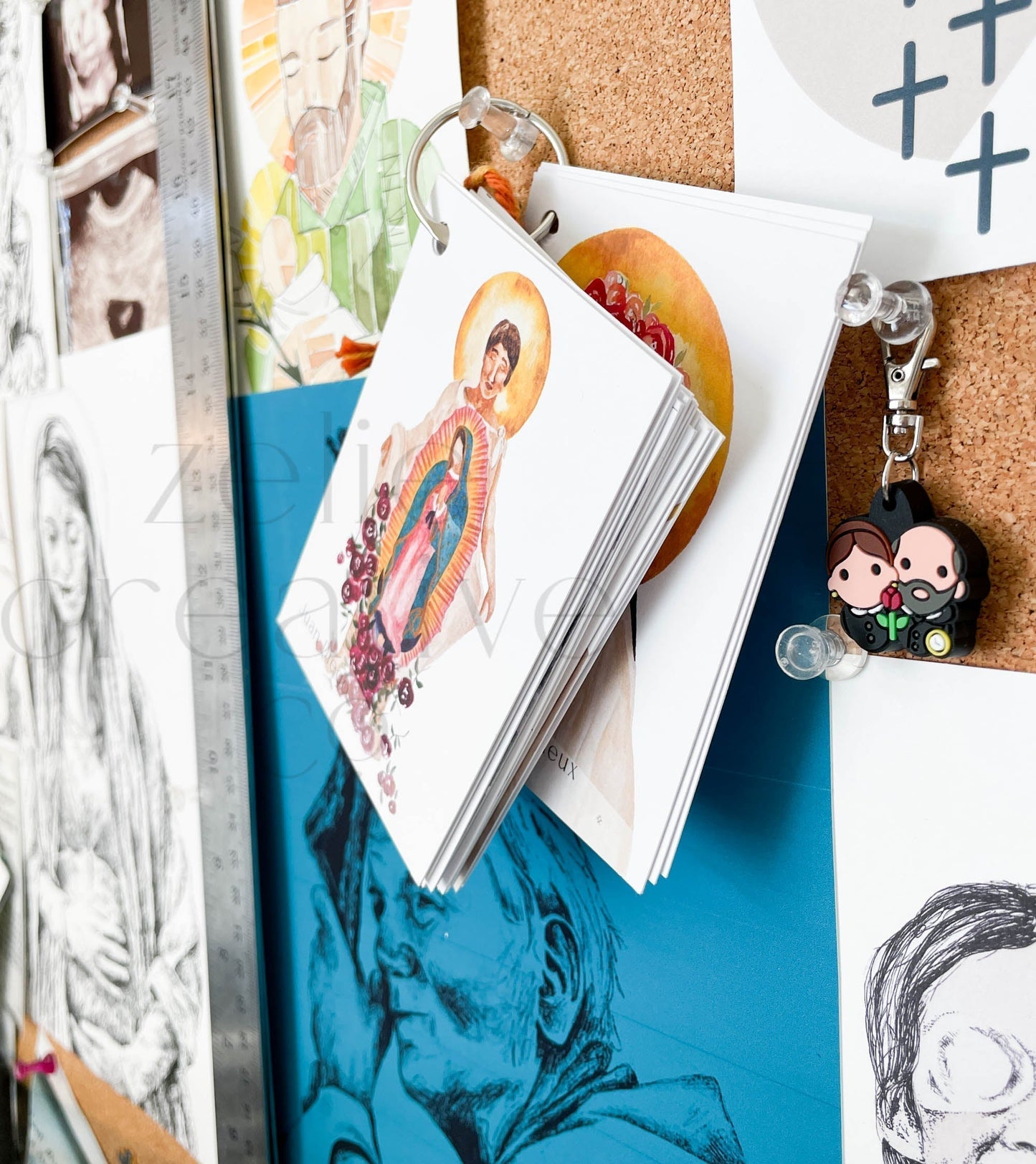 St. Mary Magdalene Catholic Holy Card – 3x4 Prayer Card with Original Watercolor Art & Unique Prayer | Conversion & Devotion | Prayer Ring or Gift