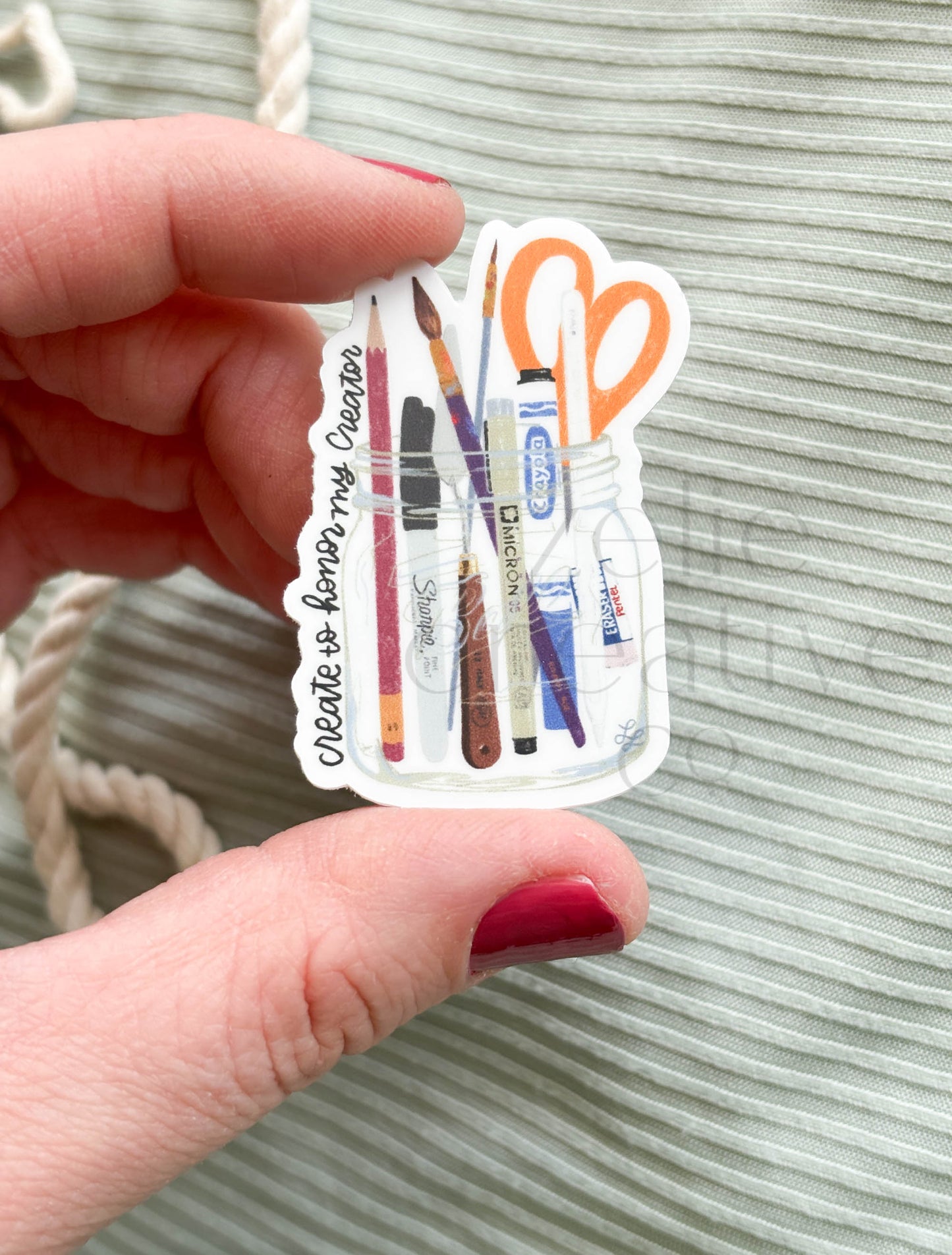 Create to Honor My Creator  |  Mini Sticker