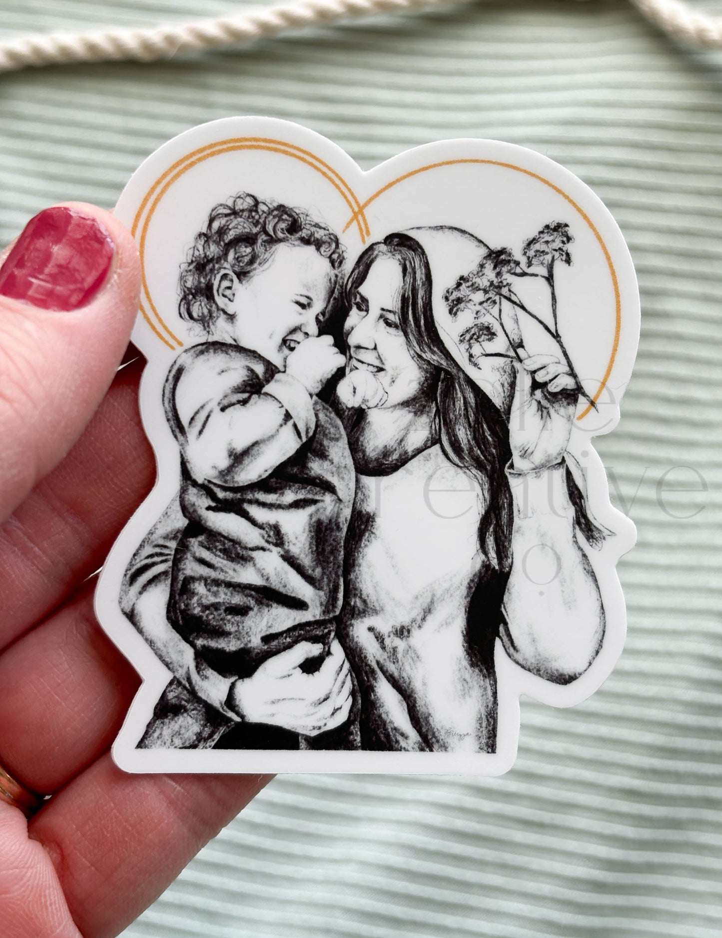 Mary & Child Jesus | Sticker