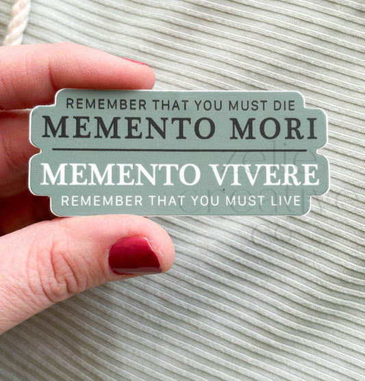 Memento Mori Memento Vivere  |  Sticker
