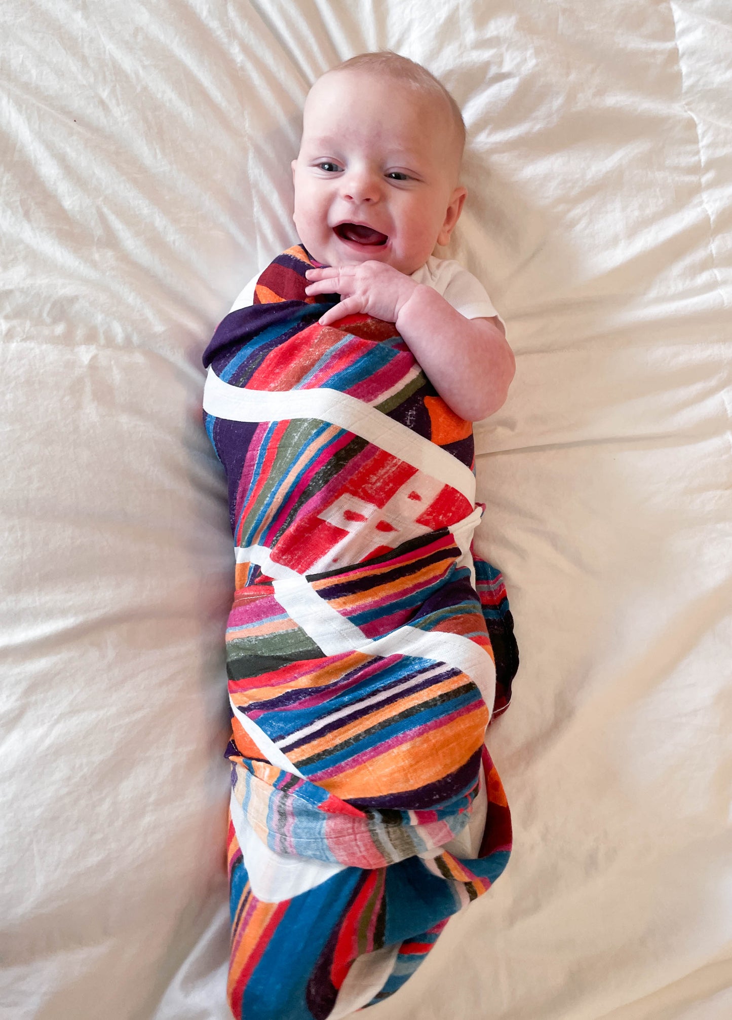 Blessed Stanley Rother Swaddle Blanket – 47"x47" Buttery Soft Muslin | Stole-Inspired Catholic Baby Gift, Baptism Blanket, or Mass Bag Essential