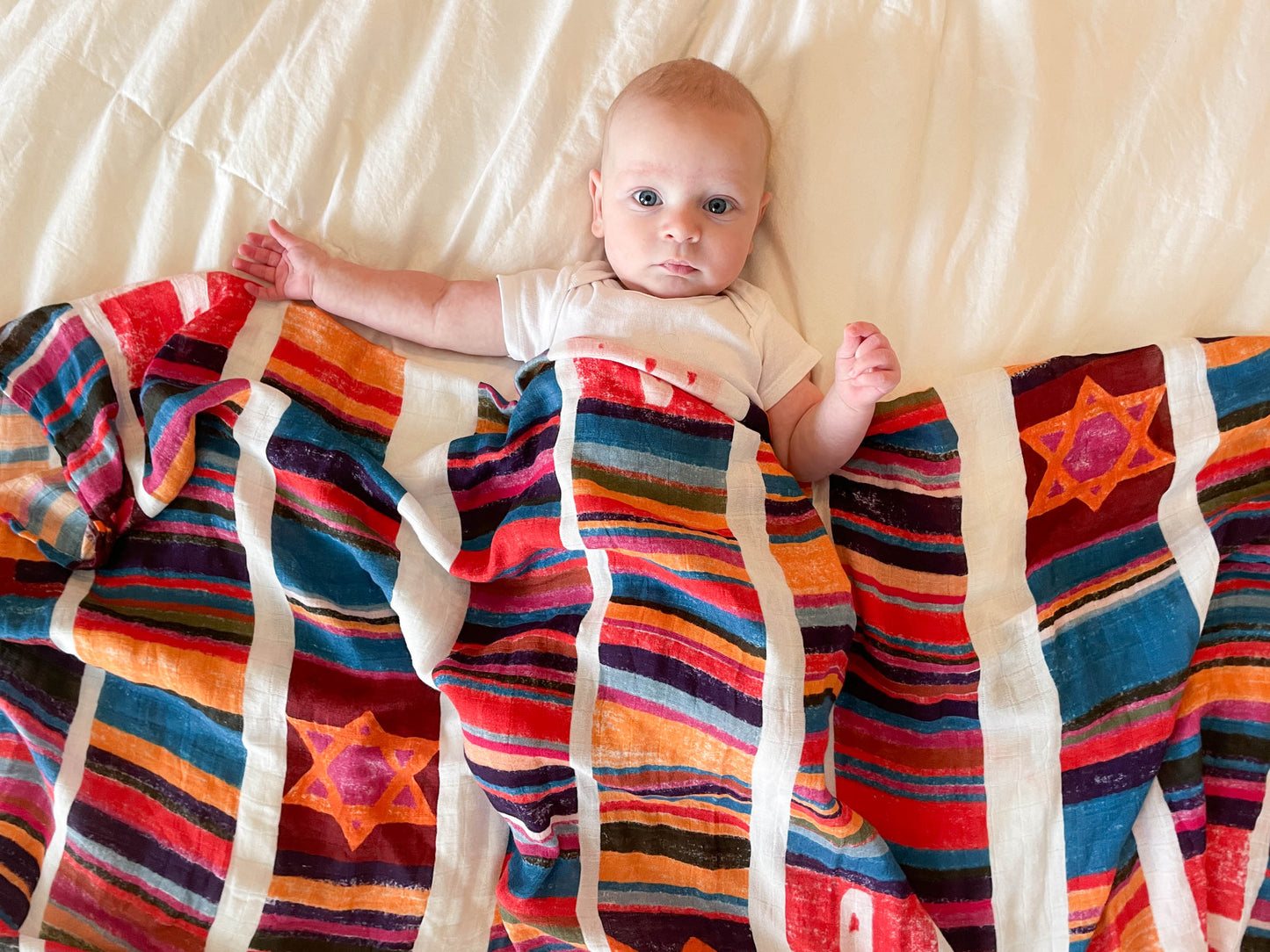 Blessed Stanley Rother Swaddle Blanket – 47"x47" Buttery Soft Muslin | Stole-Inspired Catholic Baby Gift, Baptism Blanket, or Mass Bag Essential