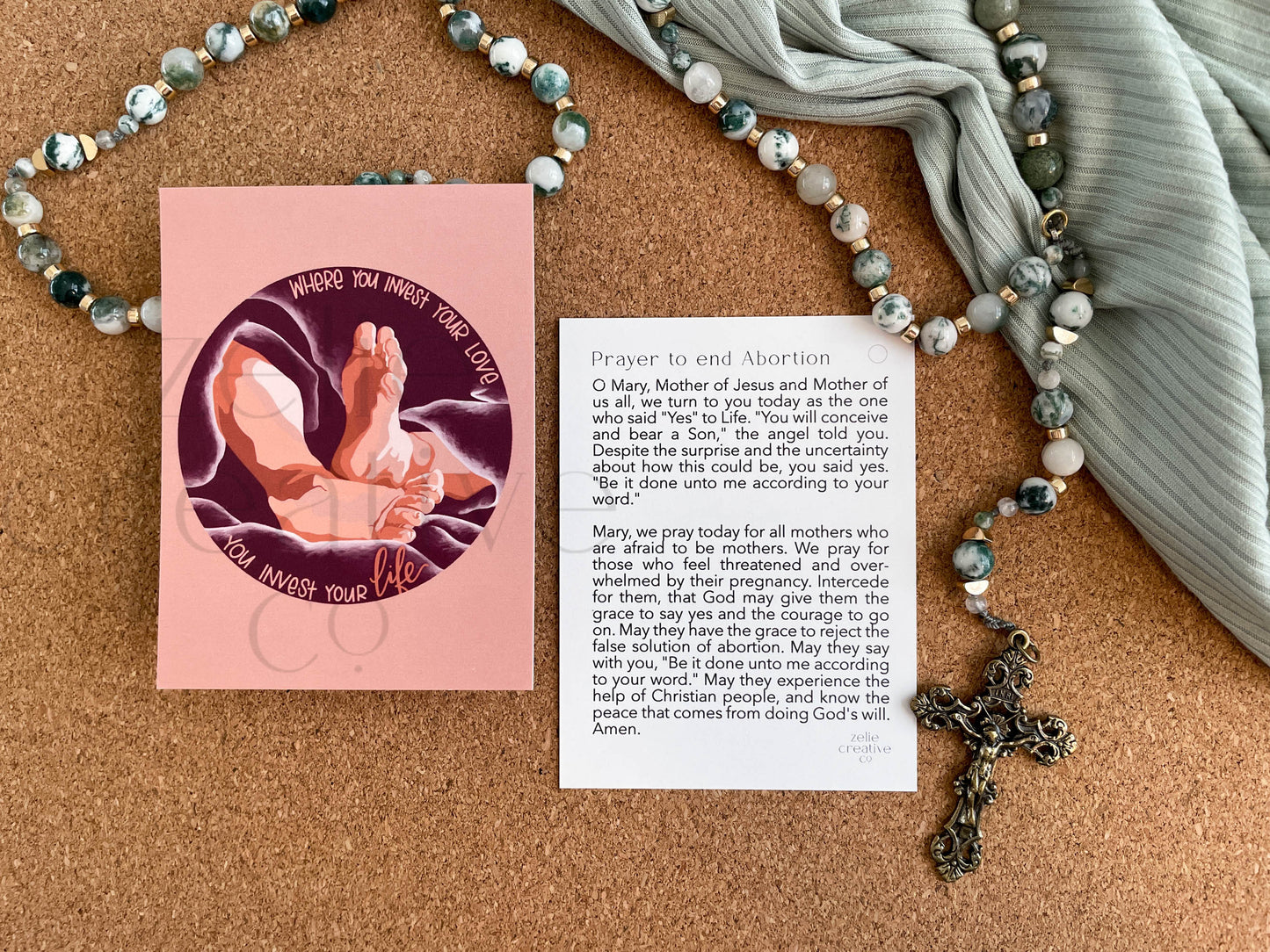 Baby Feet, Prayer to End Abortion | Prayer Card