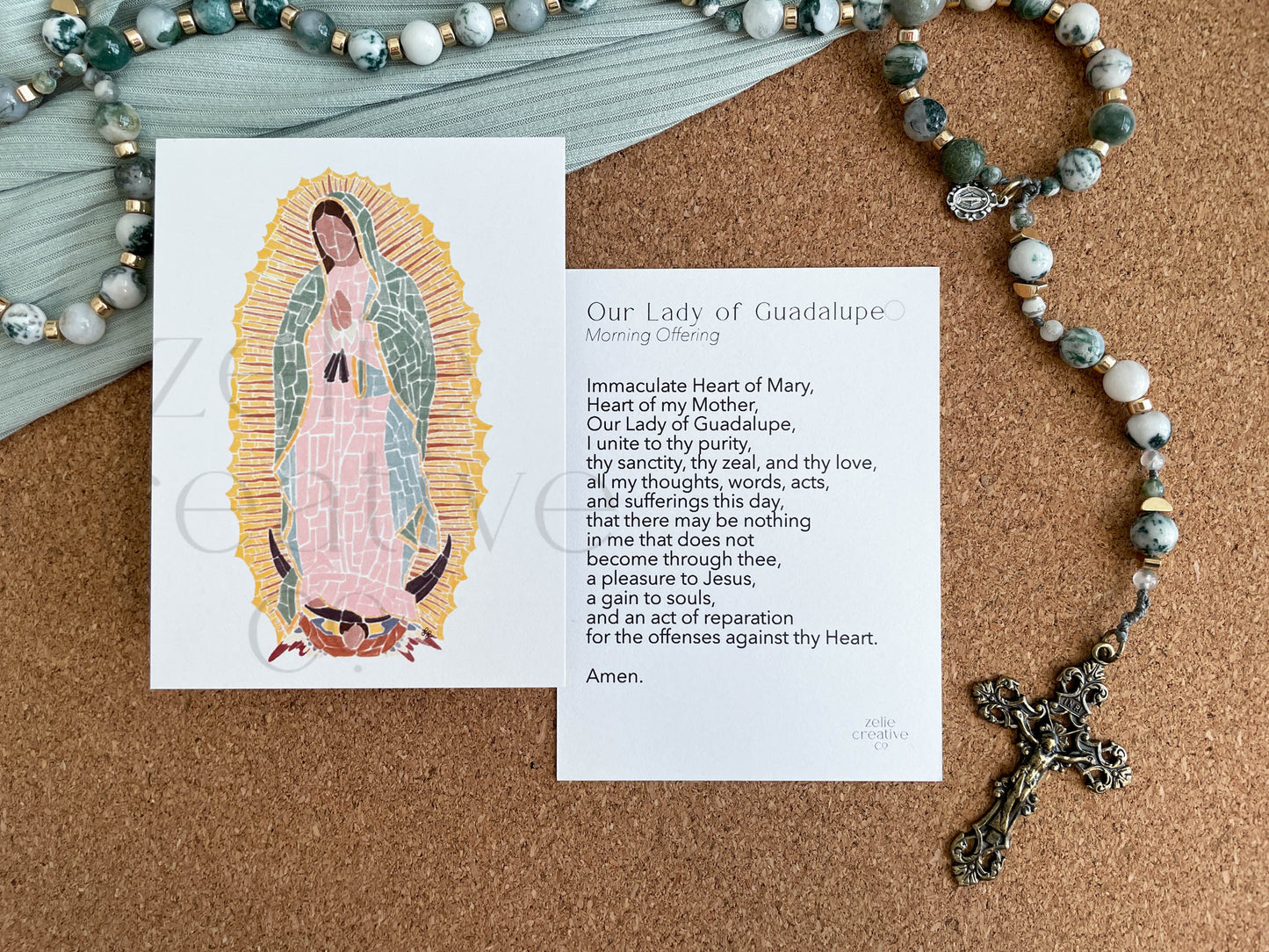 Our Lady of Guadalupe, Morning Offering  |  Prayer Card