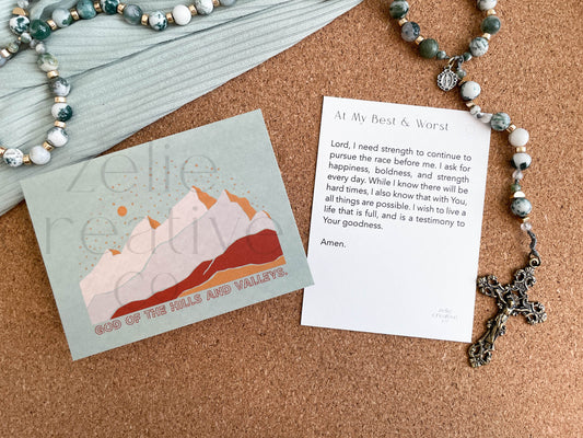 God of the Hills and Valleys  |  Prayer Card