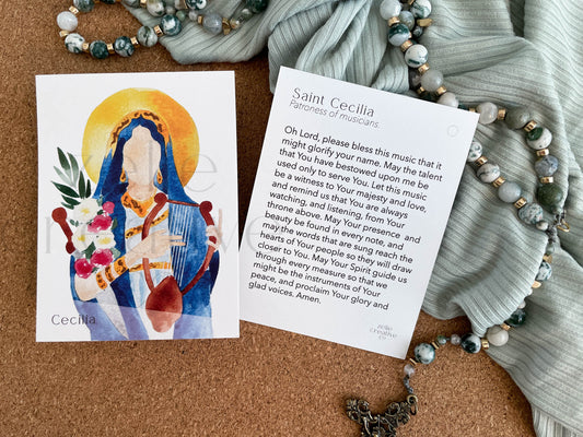 Saint Cecilia  |  Prayer Card