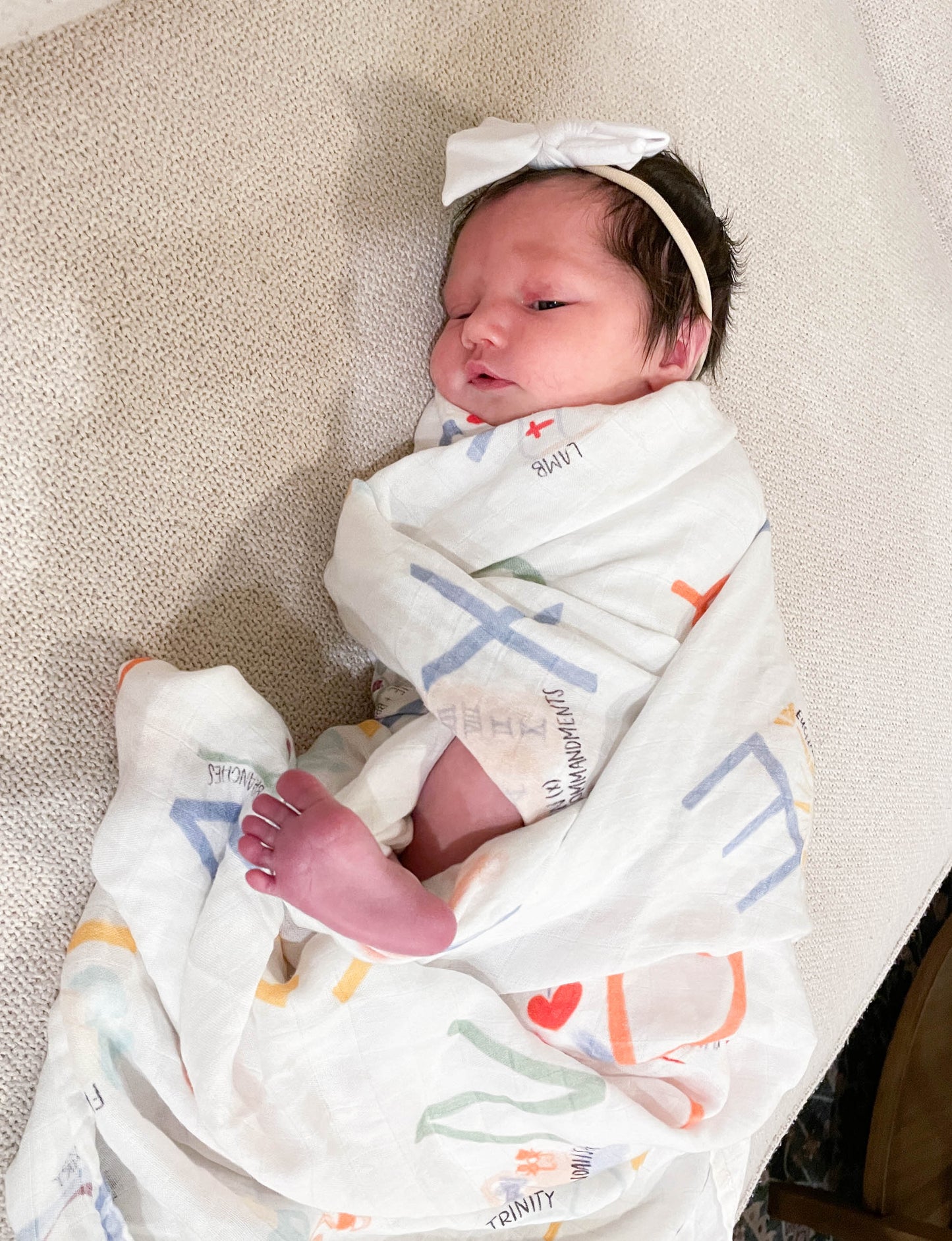 Catholic ABCs | Muslin Swaddle Blanket