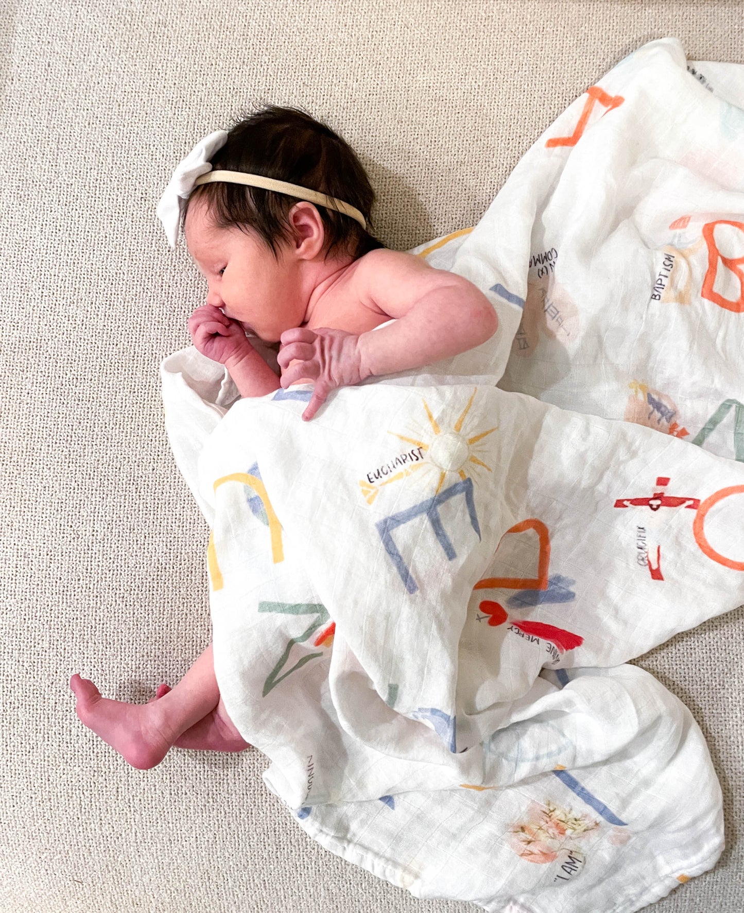 Catholic ABCs | Muslin Swaddle Blanket