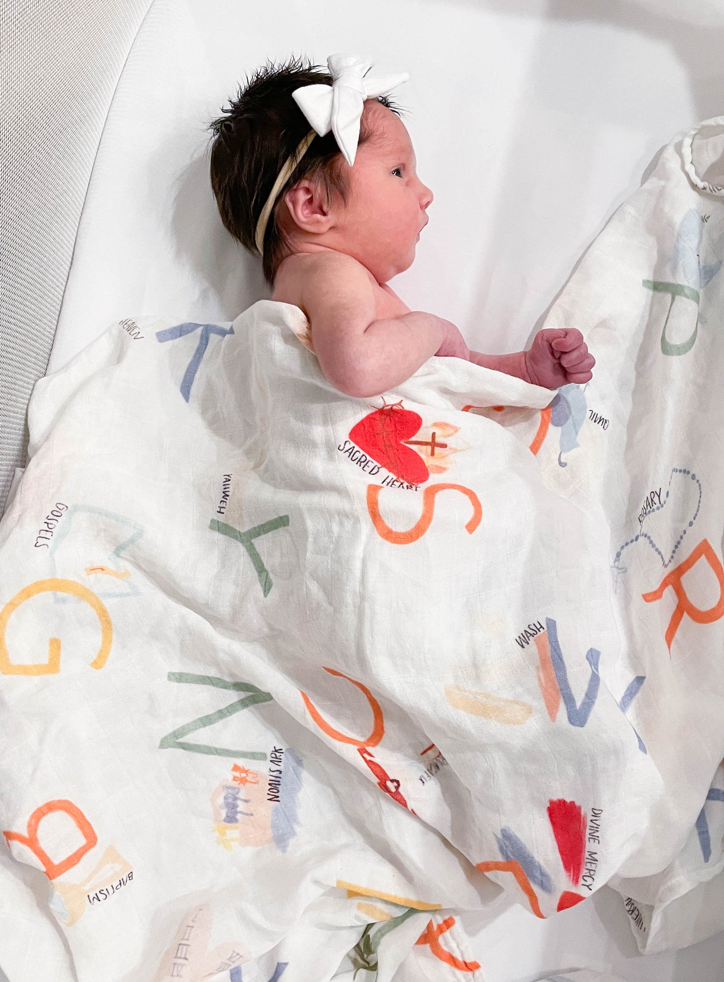 Catholic ABCs | Muslin Swaddle Blanket