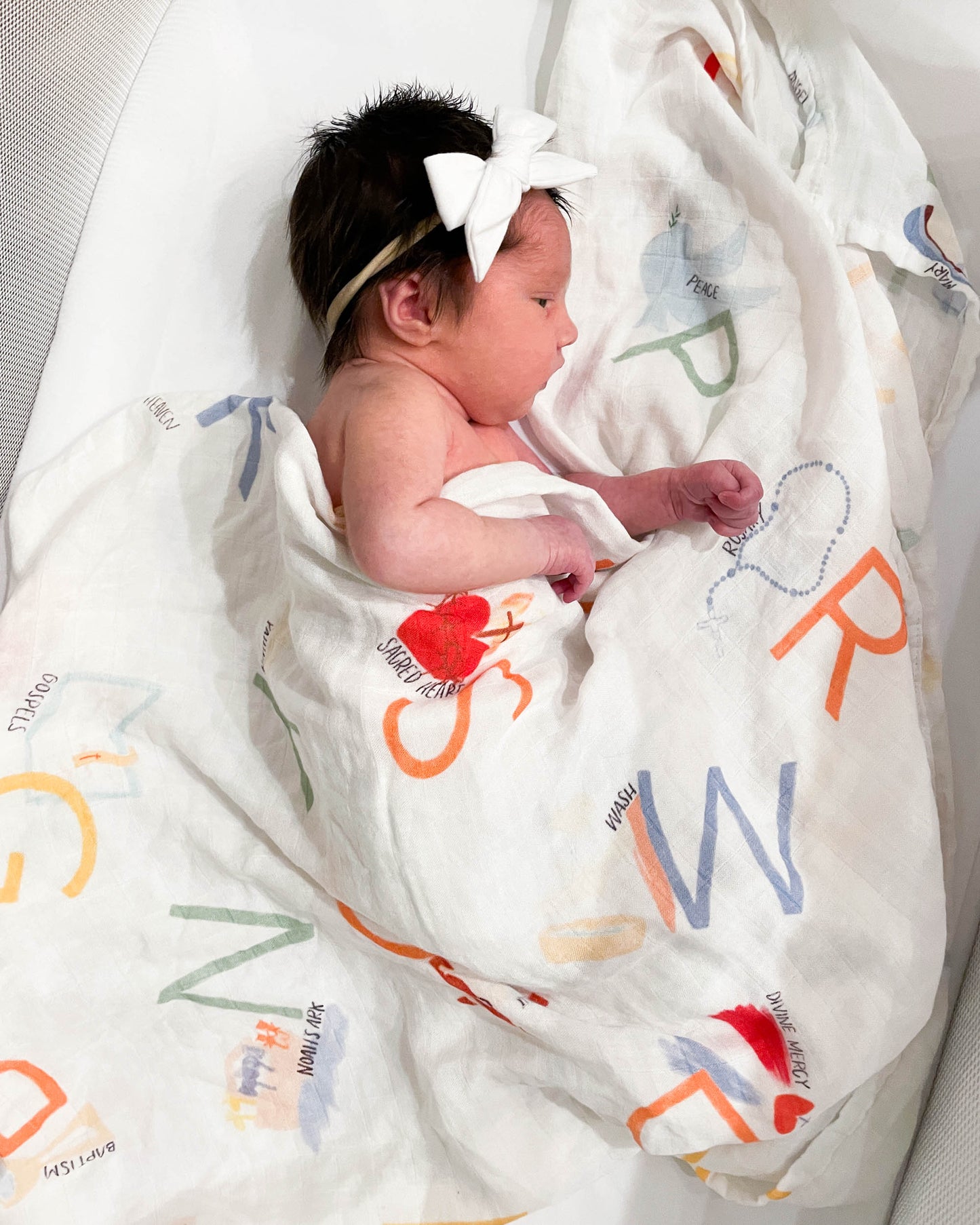 Catholic ABCs | Muslin Swaddle Blanket