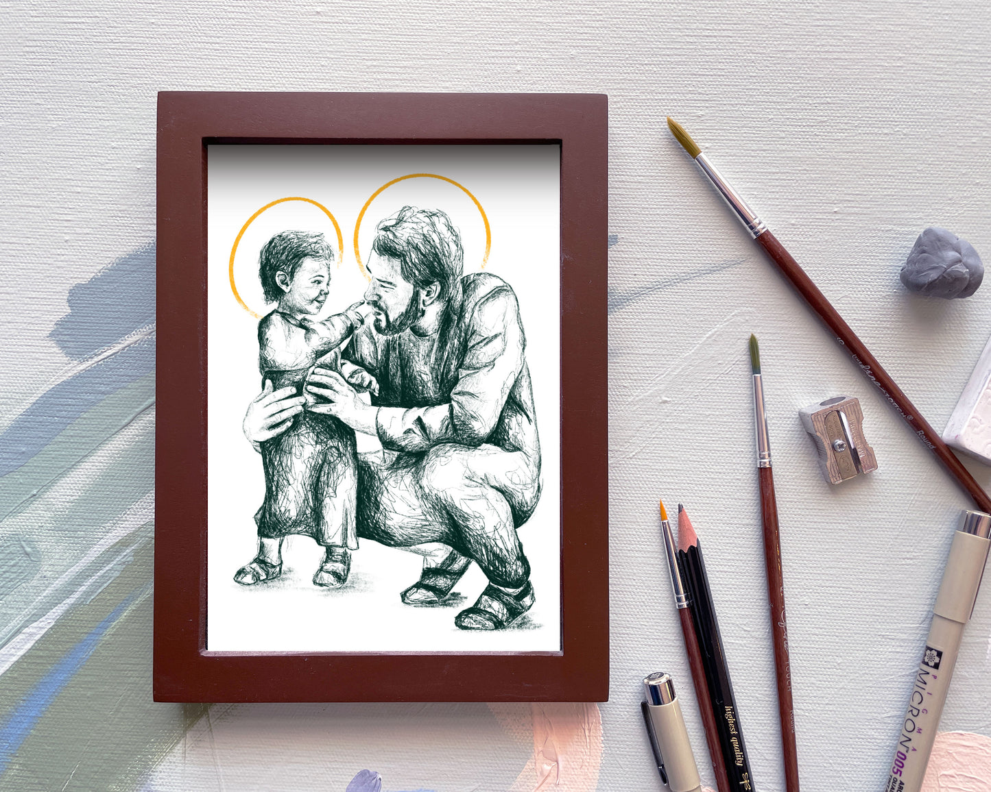 Saint Joseph & Child Jesus  |  Print