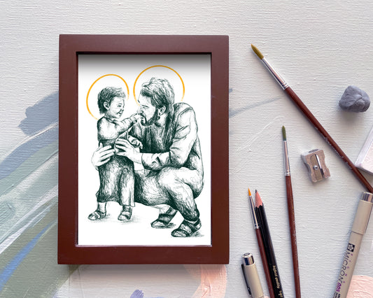 Saint Joseph & Child Jesus  |  Print