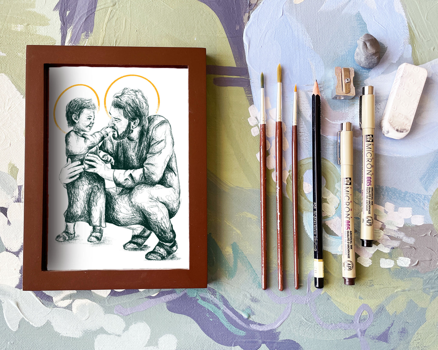 Saint Joseph & Child Jesus  |  Print
