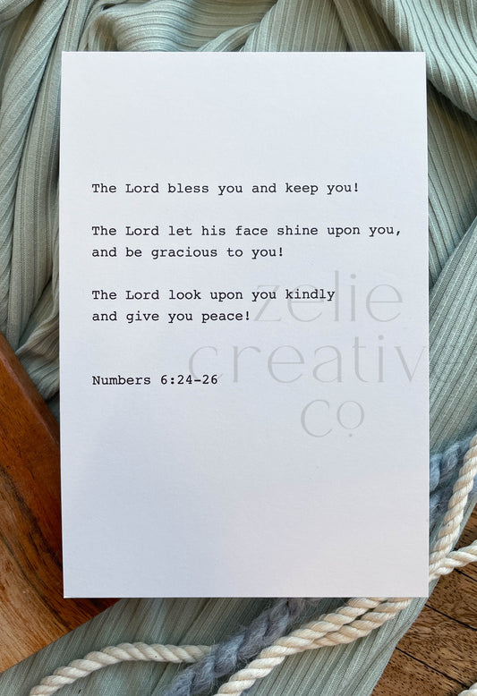 The Lord Bless & Keep You, Numbers 6:24-26  |  Print