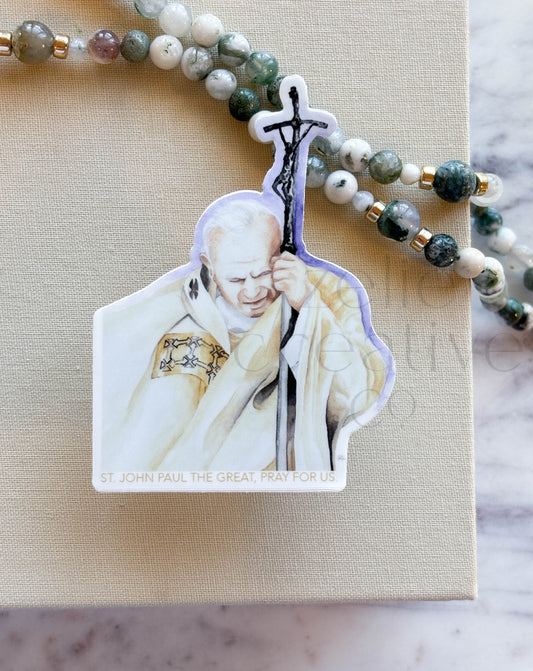 Saint Pope John Paul II  |  Watercolor Sticker
