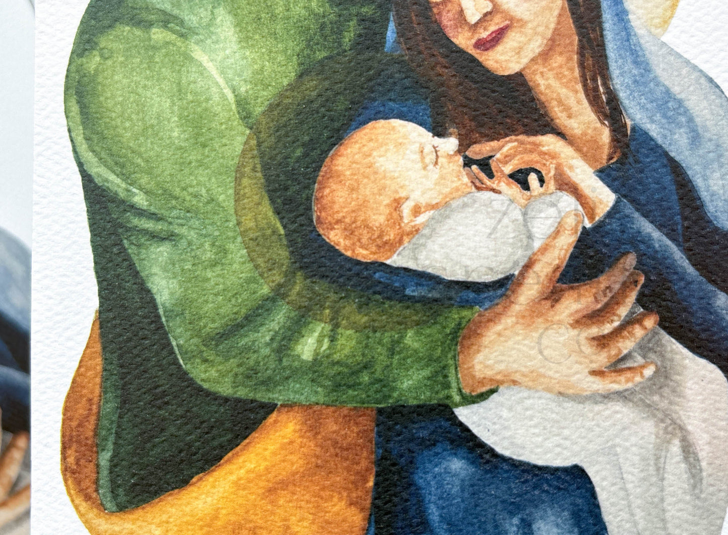 Watercolor Holy Family  |  Prayer Card