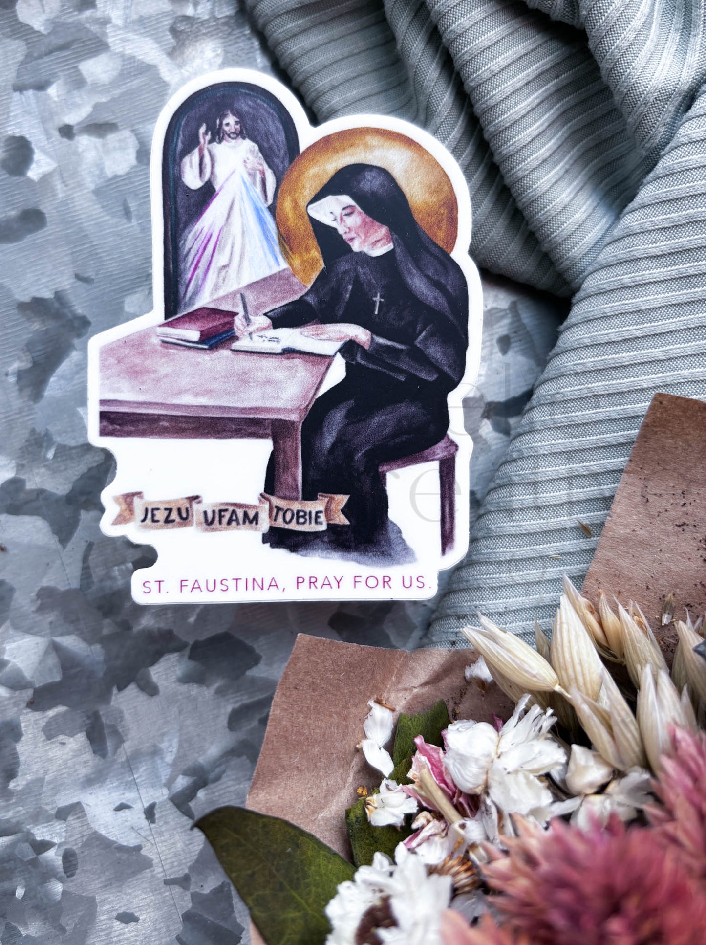 St. Faustina Kowalska, Divine Mercy  |  Sticker