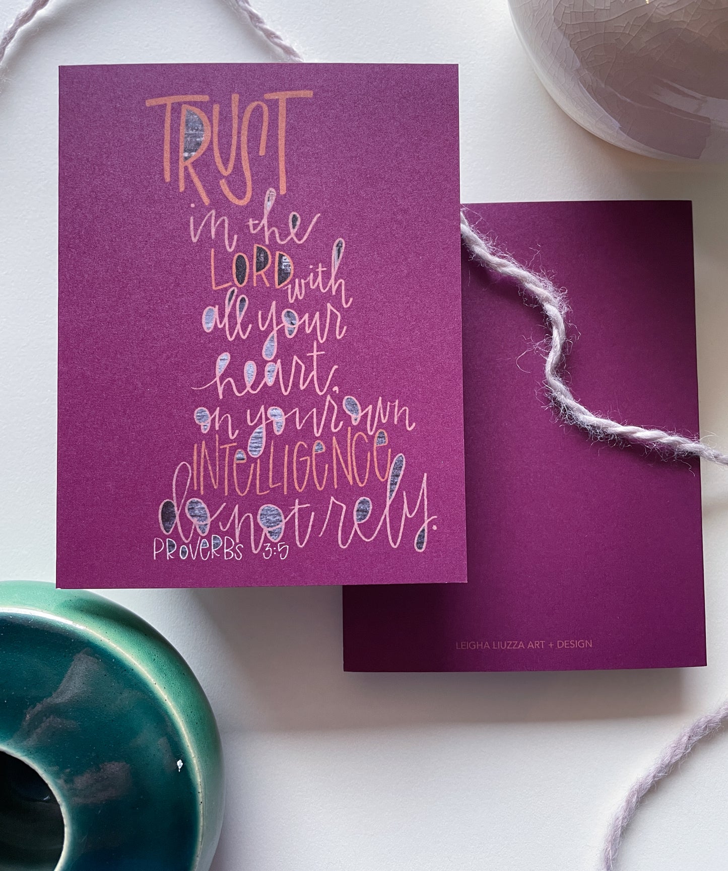Trust in the Lord, Lettering | Stationery