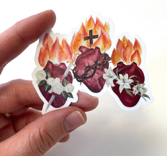 Three Holy Hearts  |  Sticker