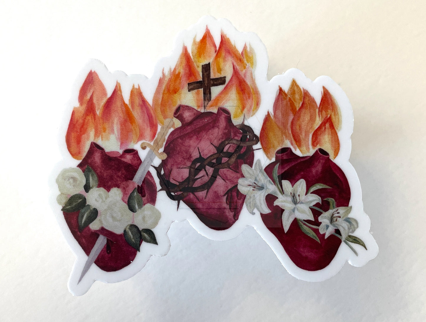 Three Holy Hearts  |  Sticker
