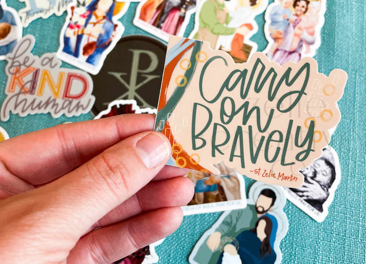 Carryme Sticker Carry on Bravely | Sticker – Zeliecreativeco