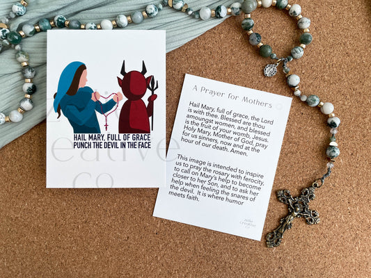 Mary vs. Devil | Prayer Card