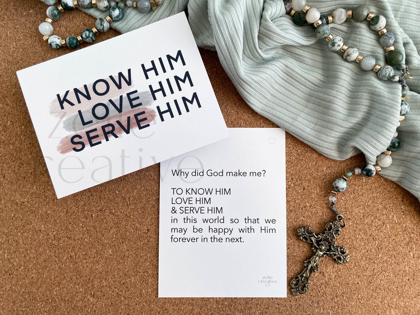 Know Him, Love Him, Serve Him | Prayer Card