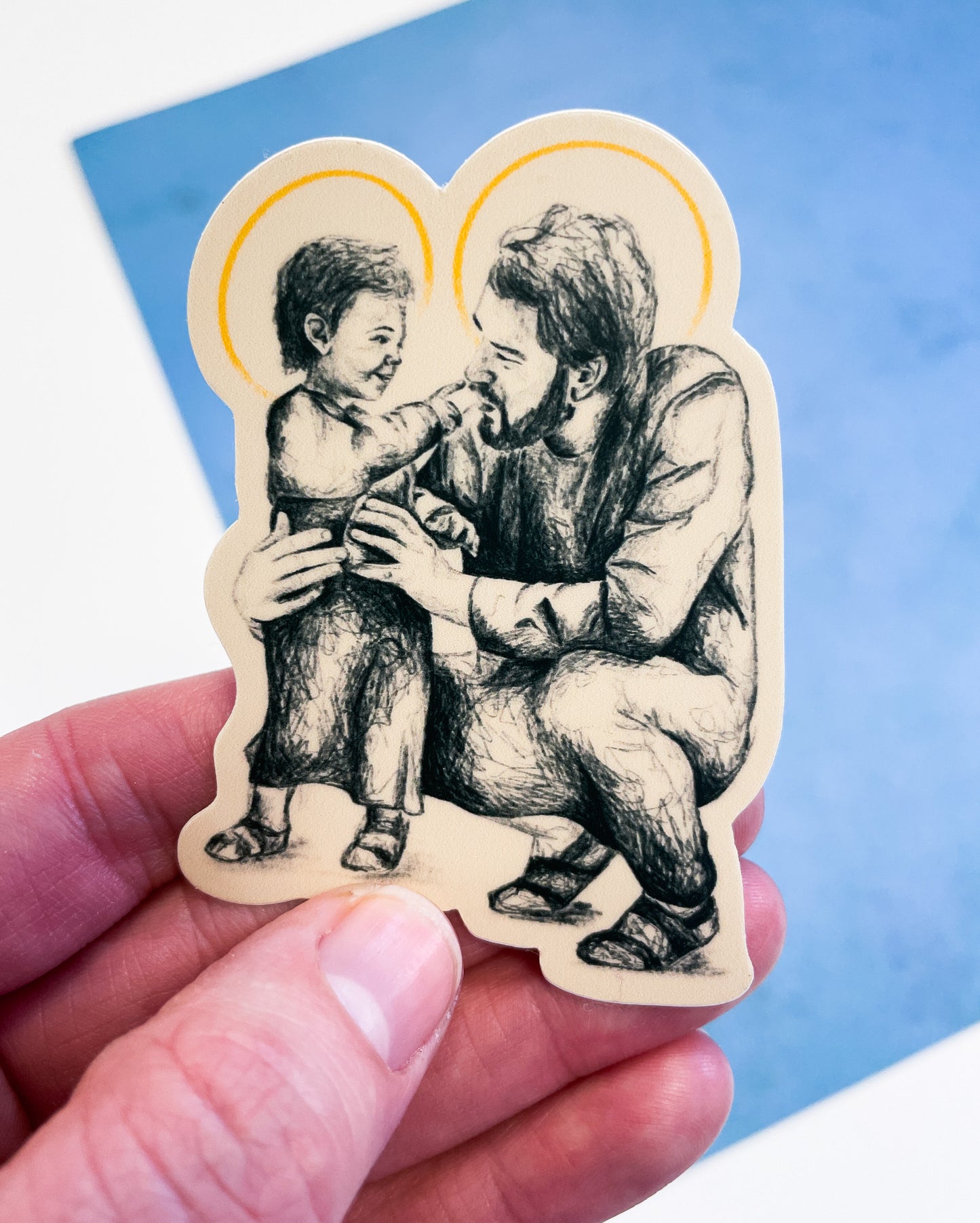 Saint Joseph & The Child Jesus  |  Sticker