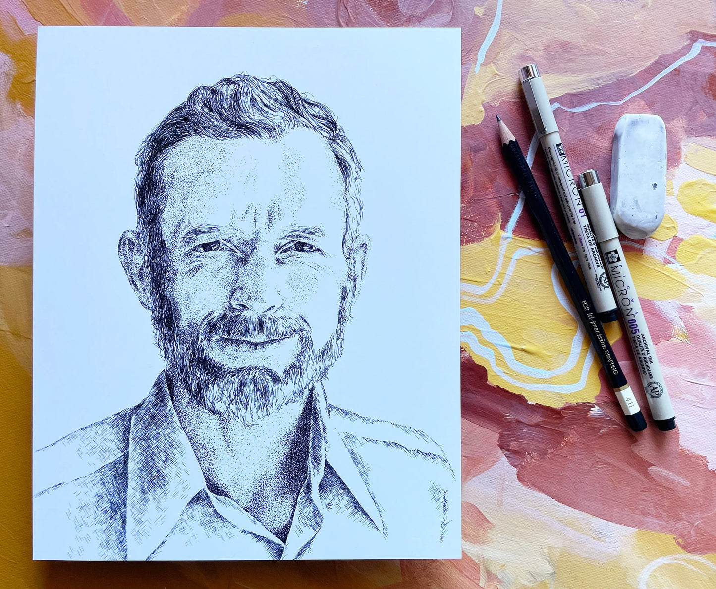 Blessed Stanley Rother, Pen & Ink | Print