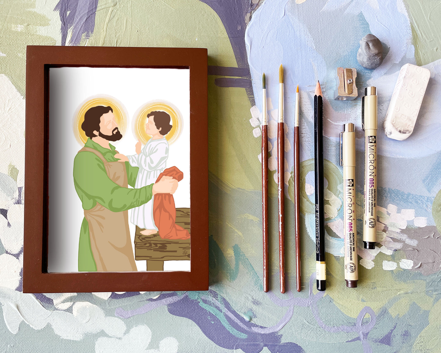 Saint Joseph & Jesus, Workshop | Print