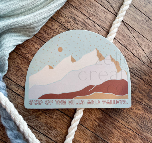 God of the Hills and Valleys  |  Sticker