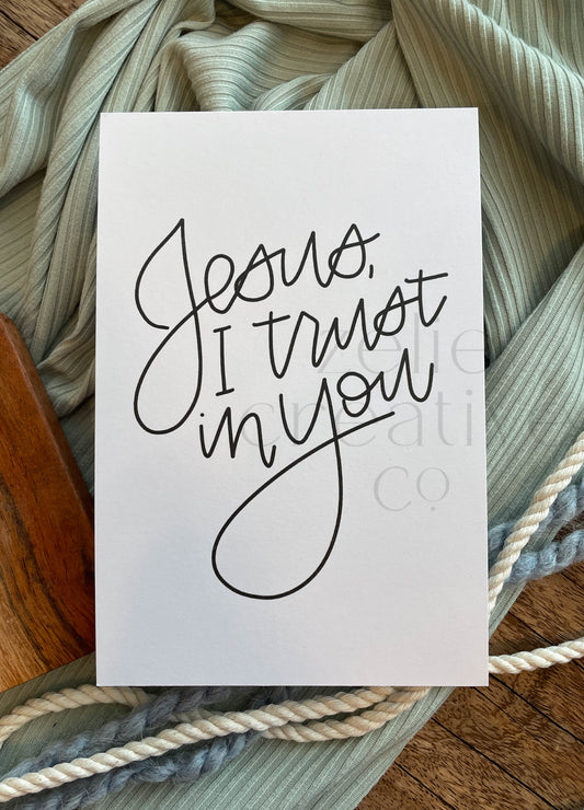 Jesus, I trust in You  |  Print