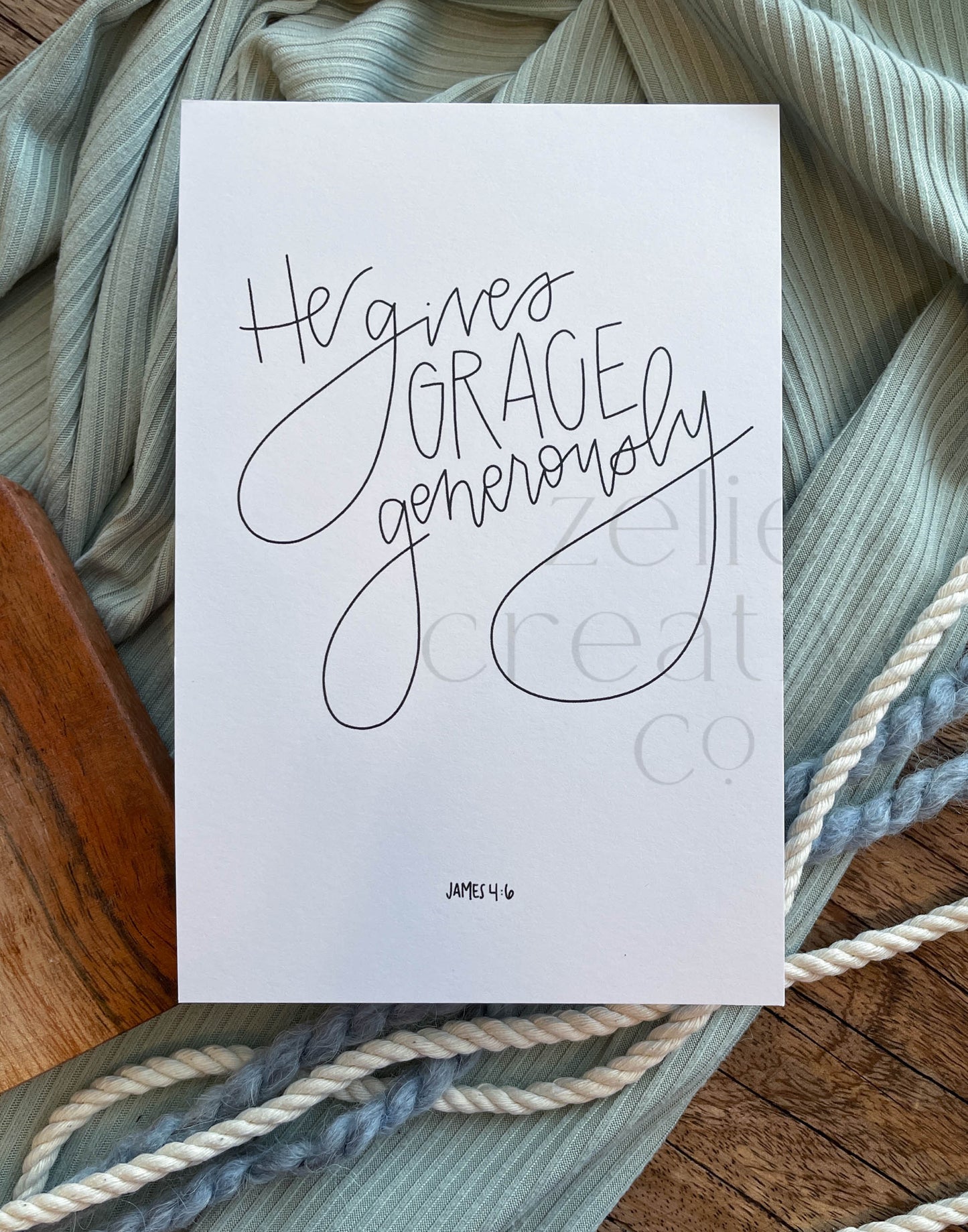 He Gives Grace Generously  |  Print