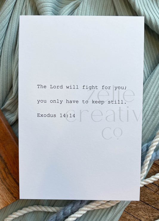 The Lord Will Fight For You  |  Print